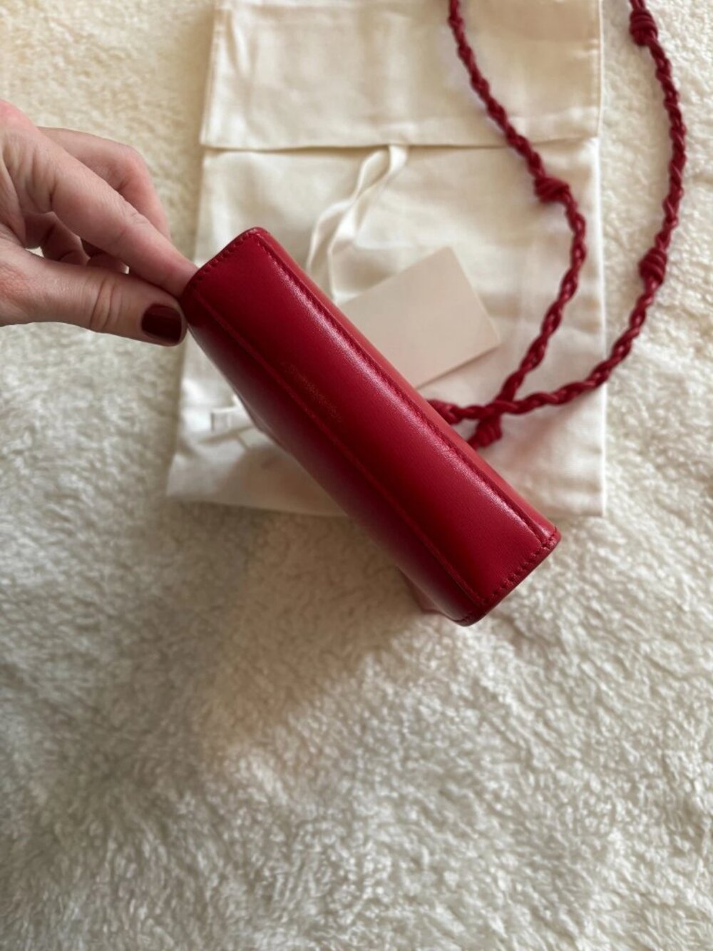 Jil Sander Tangle Small Bag in Red - Picture 3 of 11